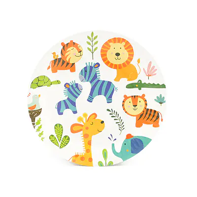 Тарелки "Веселые Зверята" Тропики,18 см, 6шт